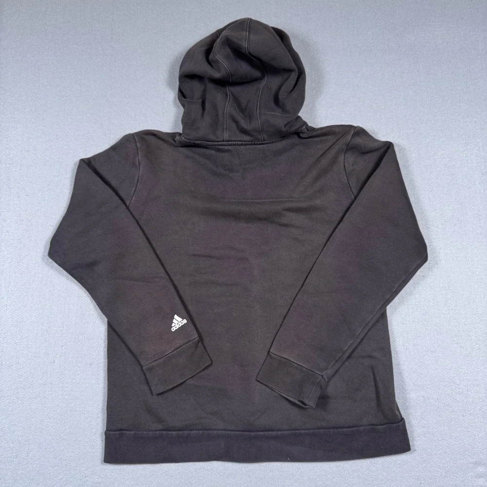 Adidas Pullover Hoodie Faded Black Camo Logo Graphic‎ Sweatshirt Mens Medium